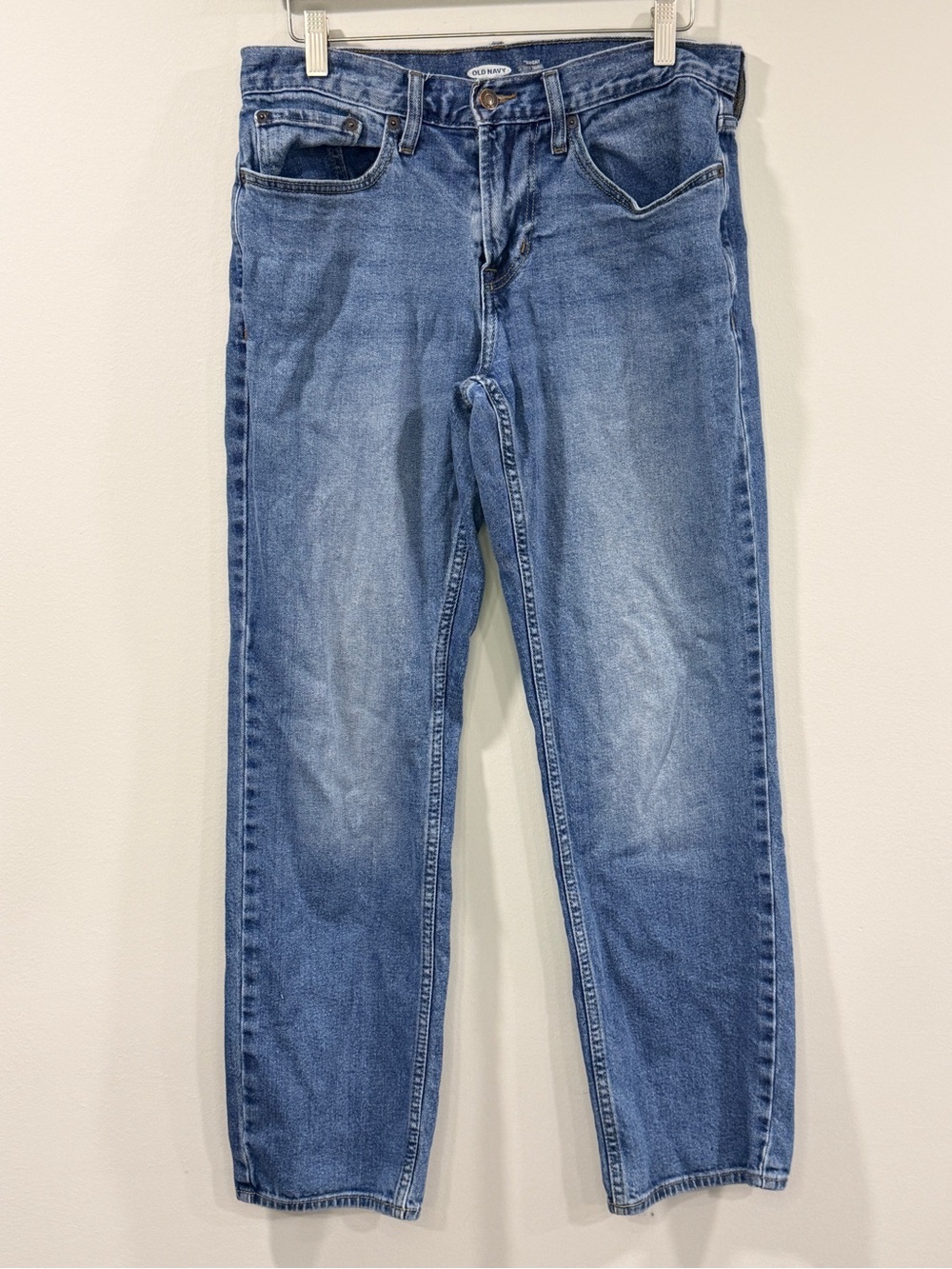 Old Navy Mens Straight Leg Jeans in Medium Blue Wash Size 29 x 30